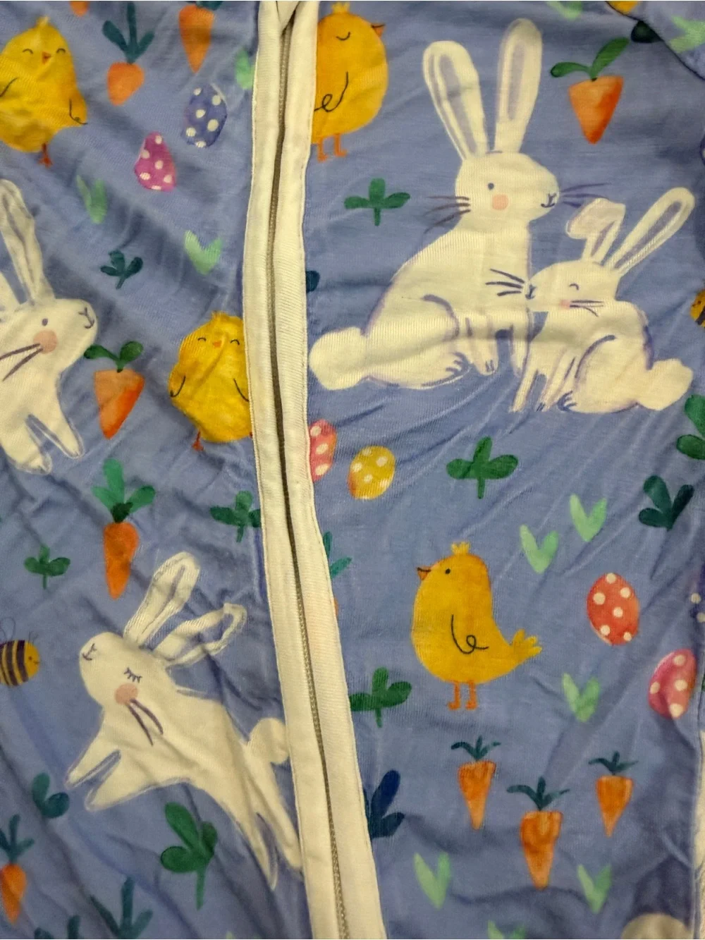 Little Sleepies Bunny Patch 3-6M shorty zippy